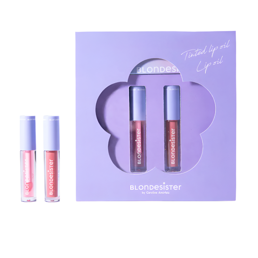 BLONDESISTER „Mini Box XOXO“ dviejų lūpų aliejų dėžutė, 2x2,5 ml