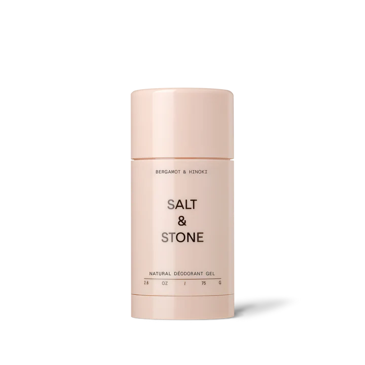 Salt & Stone natūralus gelinis dezodorantas jautriai odai Bergamot & Hinoki