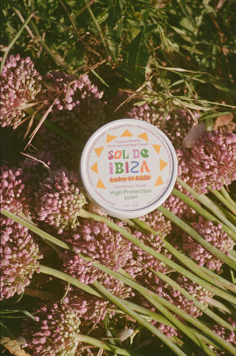 SOL DE IBIZA apsauginis kremas veidui ir kūnui nuo saulės vaikams BABY&KIDS SPF 30, 100 g