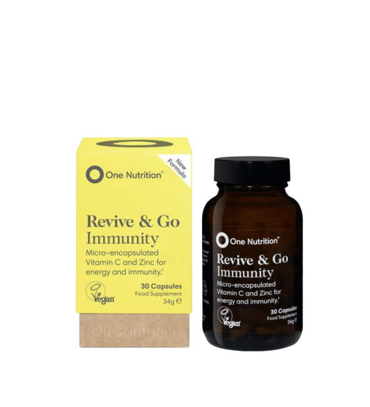 One Nutrition Revive & Go Immunity – Vitaminas C ir Cinkas 30vnt.