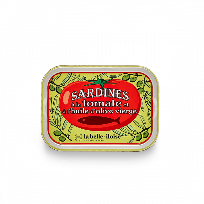 La belle-iloise sardinės su pomidorais ir alyvuogių aliejumi 115g