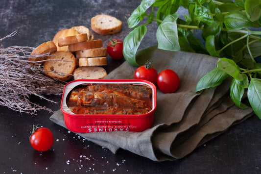Sardines with organic tomatoes and basil 135g