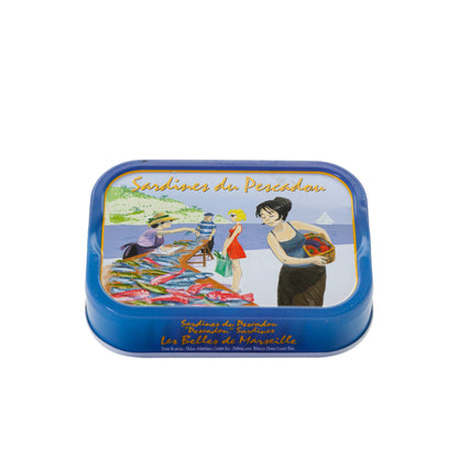 4 sardinių dėžučių rinkinys metalinėje dėžutėje