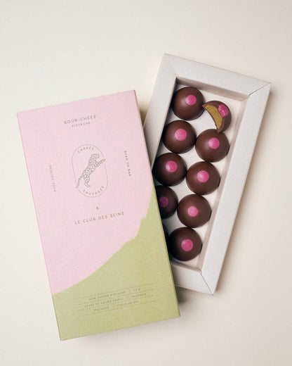 BOOB-CHÉE chocolate candies with pistachios, 10 pcs. (70 g)