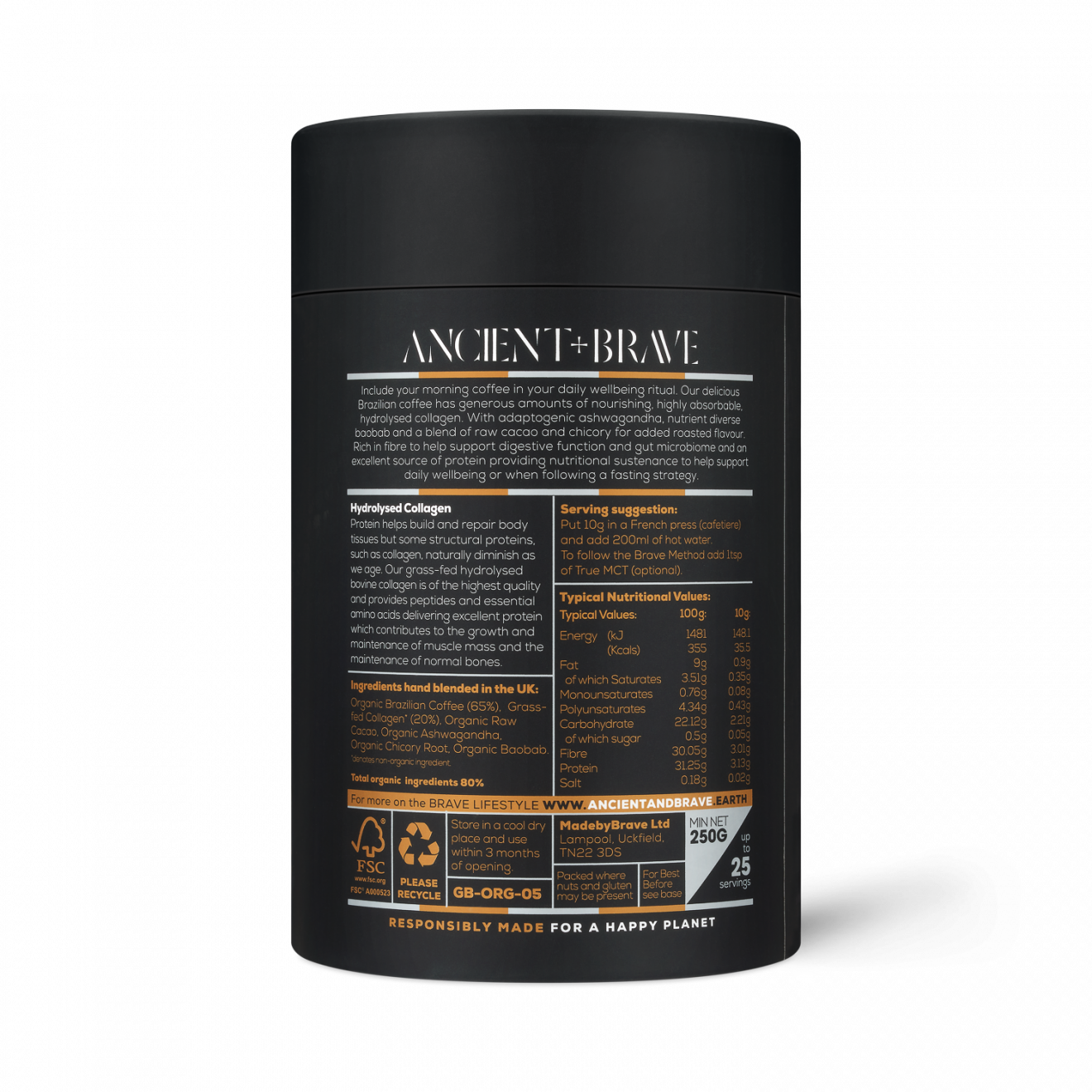 Ancient+Brave kava + Kolagenas 250g