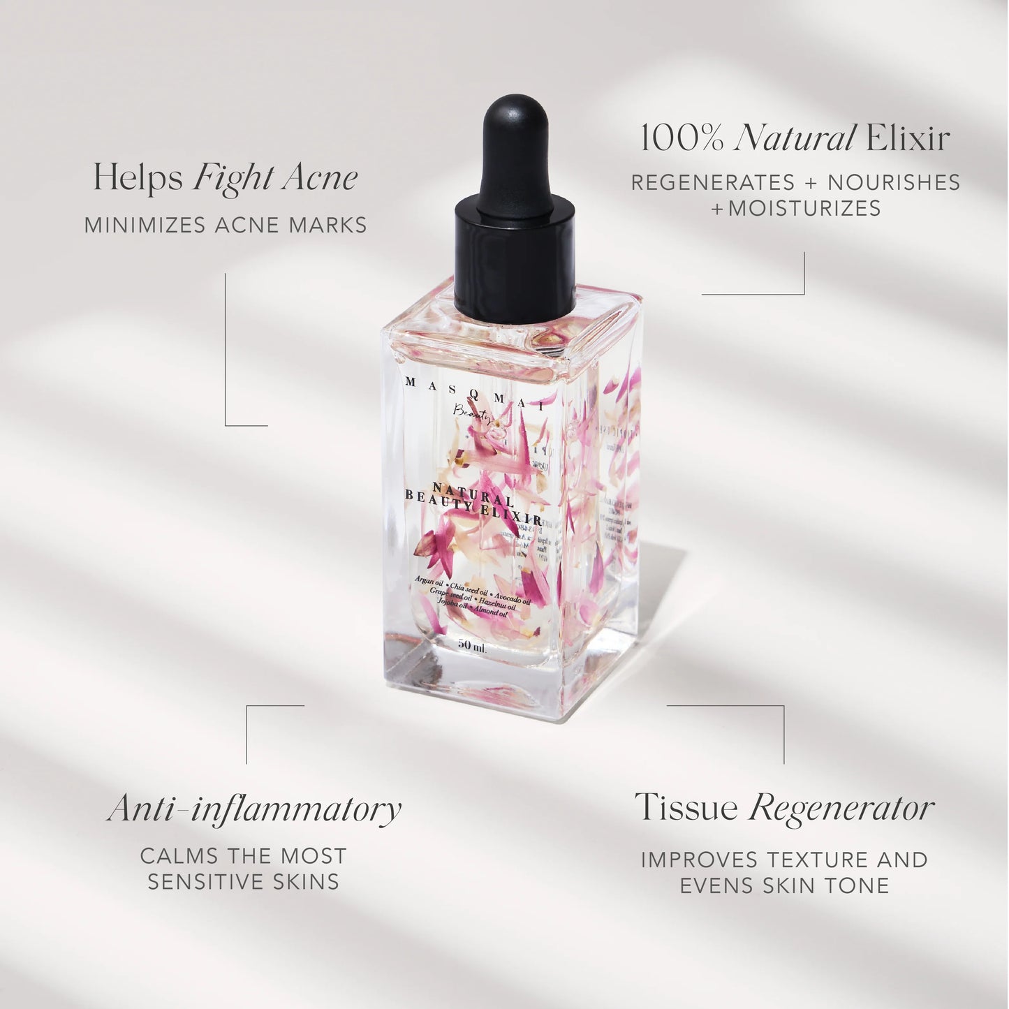 Natūralus veido aliejus "Beauty elixir" 50ml