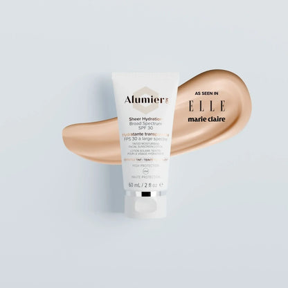 Alumier MD Sheer Hydration SPF 30 su spalva tekstūra