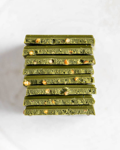 MATCHA LATTE – baltojo šokolado plytelė su matcha arbata 70g