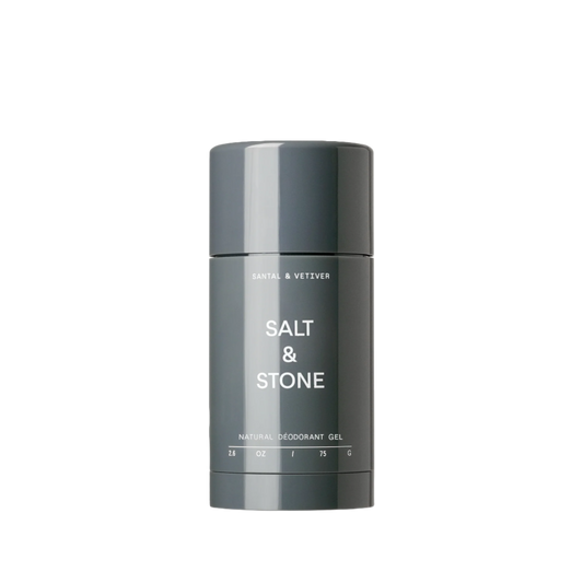 Salt & Stone natūralus gelinis dezodorantas jautriai odai Santal & Vetiver