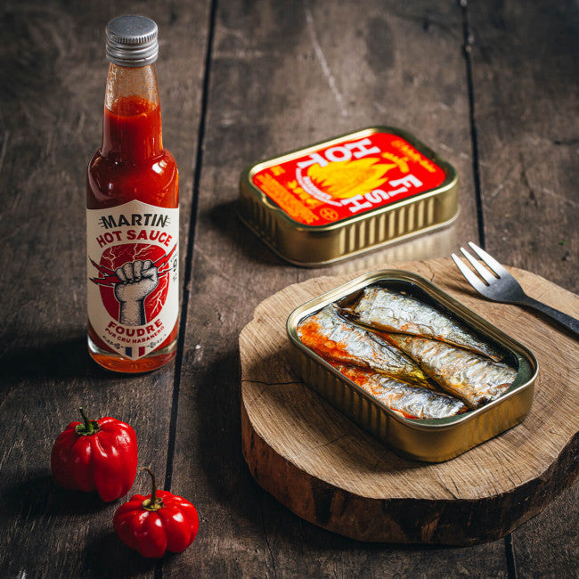 HOT FISH ŽUVIES Sardinės su Habanero pipirais 115g