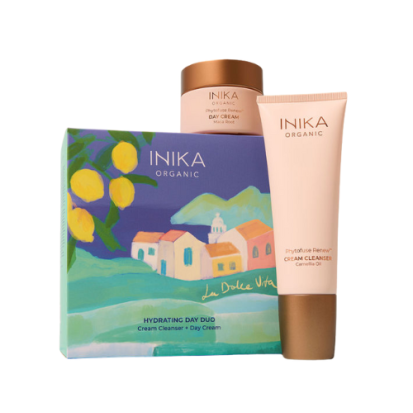 INIKA Organic Hydrating Day Skin Duo dovanų rinkinys