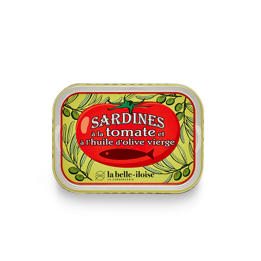 La belle-iloise sardinės su pomidorais ir alyvuogių aliejumi 115g