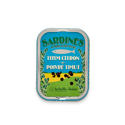 Sardinės su alyvuogių aliejumi ir Timuto pipirais 115g