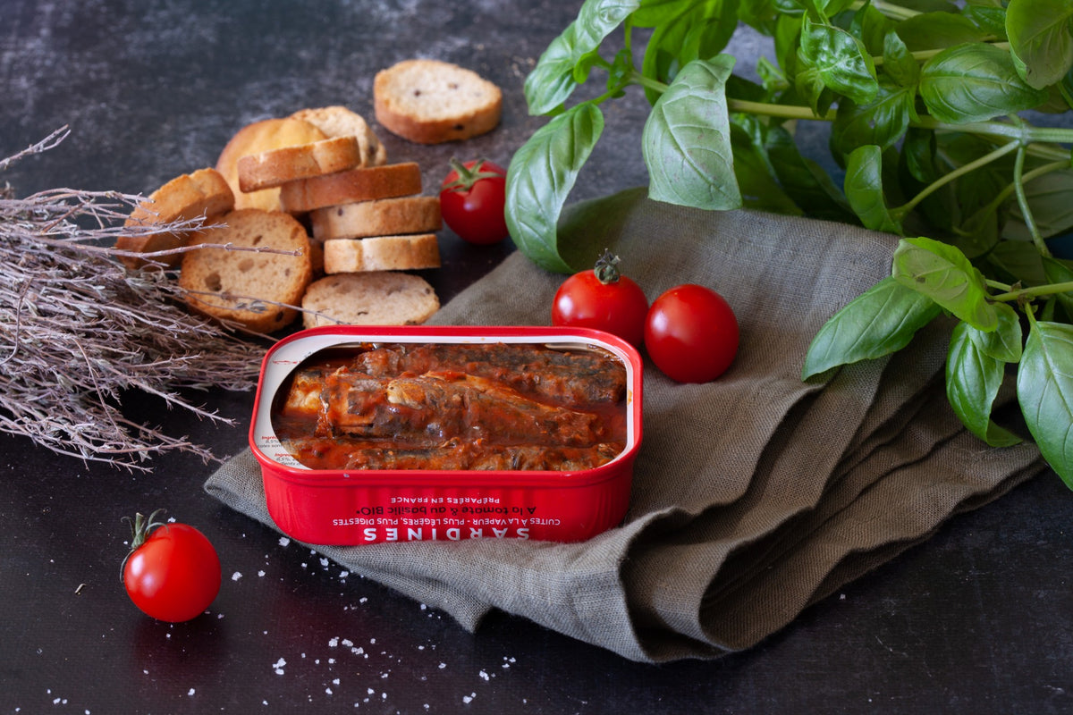 Sardines aux tomates bio et au basilic 135g